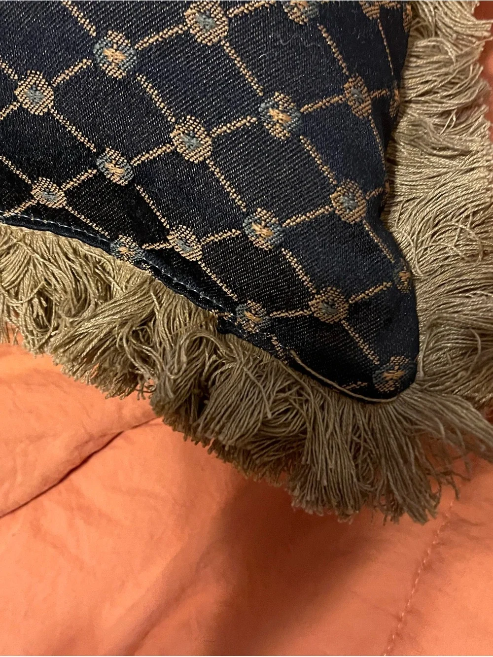 Vintage French-Inspired Pillow Trio | Paris, Oui & Heraldic Crest | Fringe
